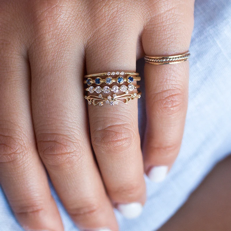 Двойные Модные женские дизайнерские кольца для женщин с бабочкой, светильник из желтого золота, модные ювелирные изделия, подарок KBR051