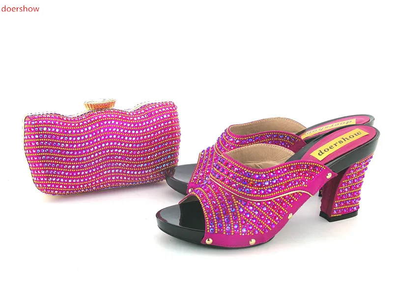 

doershow doershow Good Looking Ladies shoes and bags to match set High quality shoes and bag for Italian design !GO1-17