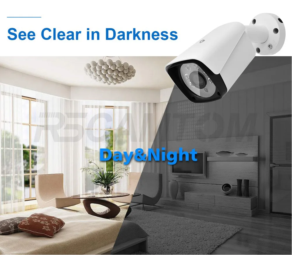 4CH 1080P AHD Kit CCTV Camera System DVR Home Security Video Monitor Indoor Outdoor Cameras 2.0MP Surveillance IR Night Vision (13)