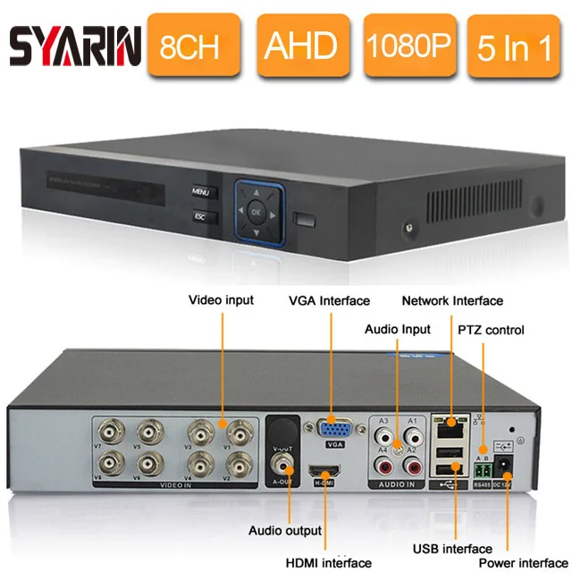 8CH 1080 P видеонаблюдения NVR HDMI 3G Wi Fi P2P безопасности DVR Регистраторы для аналоговых AHD