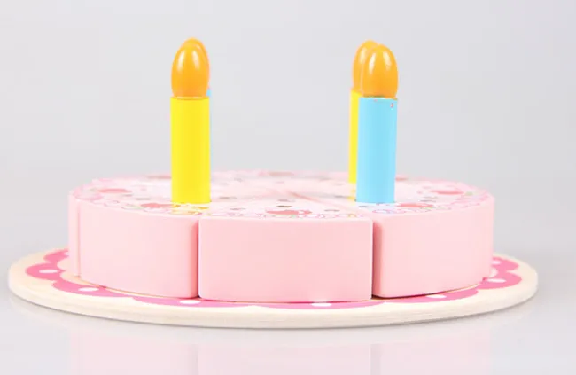 Новая деревянная игрушка торт ко дню рождения детская игрушка