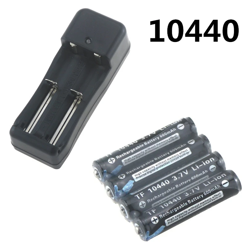 

Rechargeable 10440 Li-ion Battery 3.7V 600mAh With Protection Circuit Board Black 10440 Battery