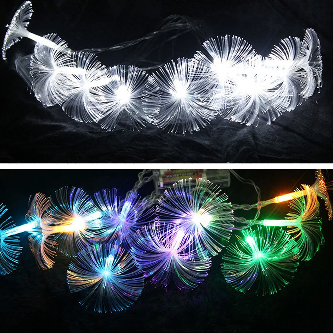 High quality LED Holiday Decoration Lamp 2.5M 10LED Colorful Fiber