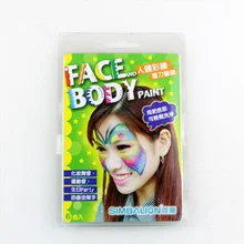 6 цветные восковые мелки для лица для тела paiting Fancy make up safe для детской кожи канцелярские принадлежности Школьные вечерние F888