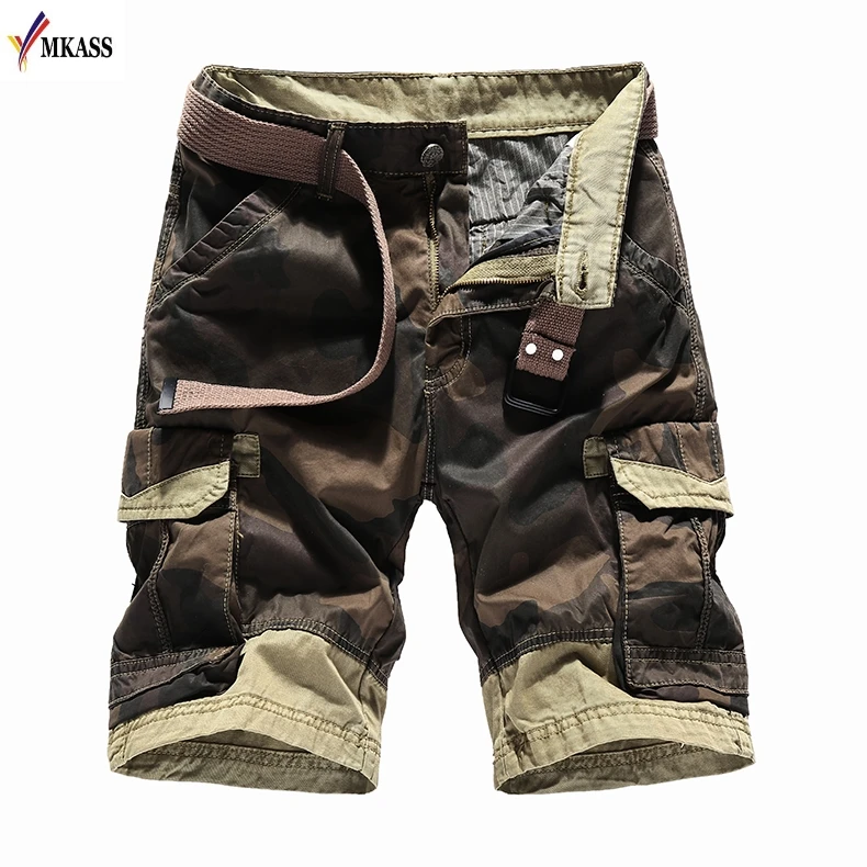 2018 Mens Camouflage Camo Cargo Shorts New Mens Casual Cotton Shorts Male Loose Work Shorts Man Military Short Pants Plus Size