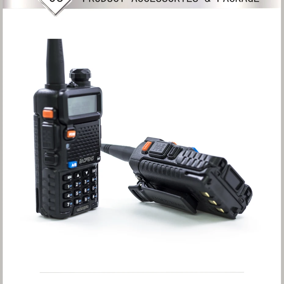 Из 2 предметов UV5R Baofeng Любительское радио CB Walkie Talkie Dual Band УФ 5R Портативный трансивер VHF UHF FM UV-5R радио 128CH Walky Talky