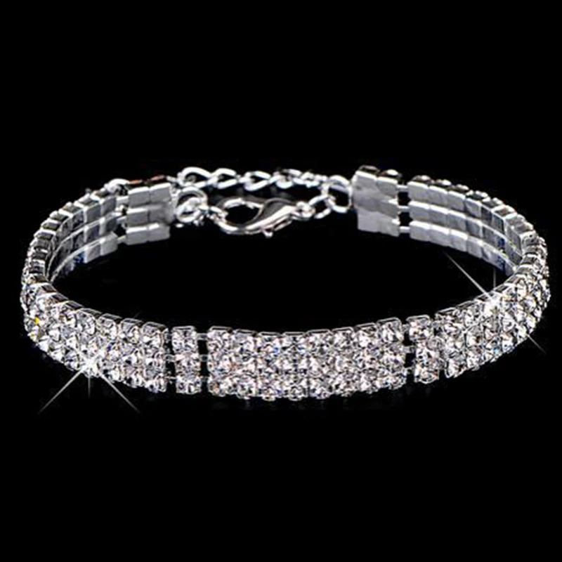 

Square Cubic Zirconia Crystal Tennis Bracelets For Women Or Wedding Bride Fashionable Silver Gold Color Bracelets Gifts