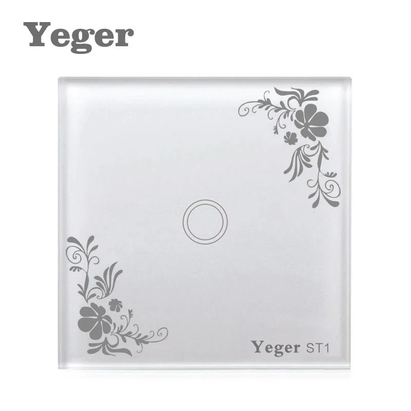 EU UK Standard 1 Gang 1 Way Light Touch Switch LED Lamp Touch Screen Switch Crystal