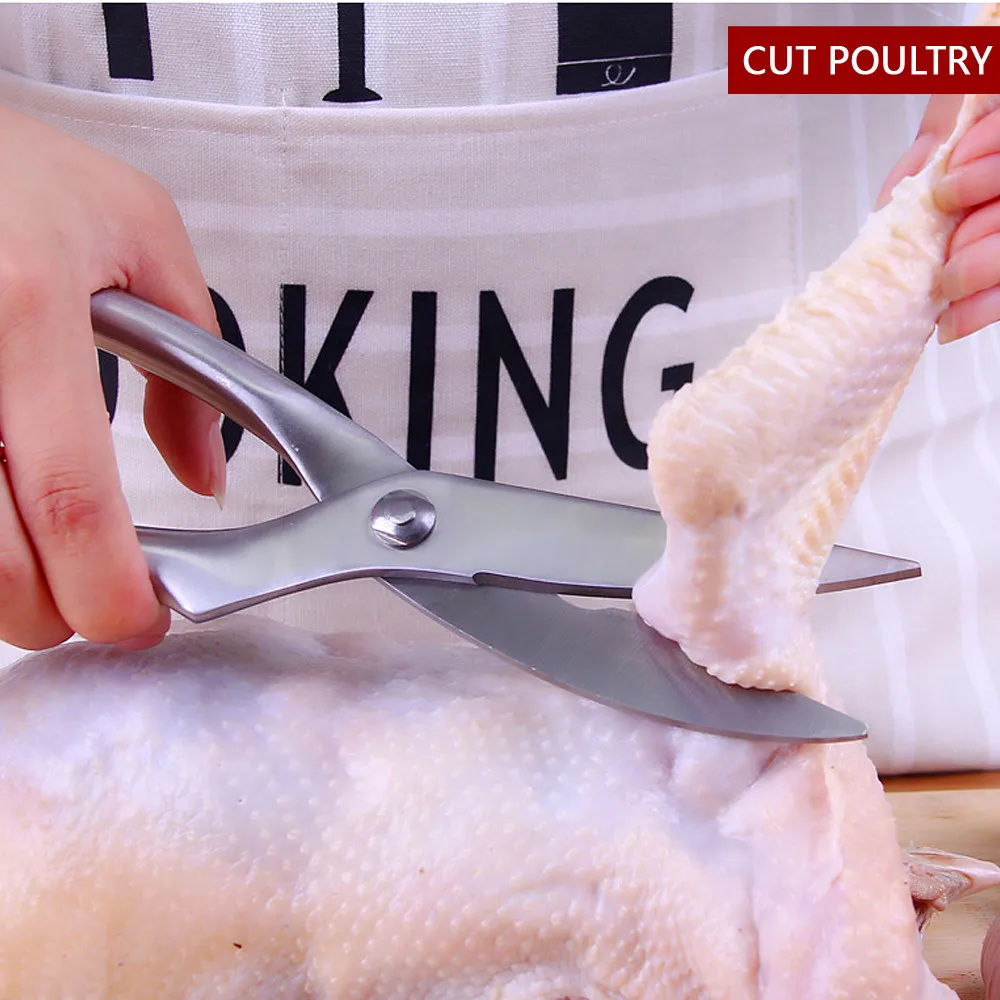 DAMASK Прочная нержавеющая сталь нож птицы кухня курица ножницы для костей с безопасным замком резак Кук триммер для усов вырезанная рыба утка