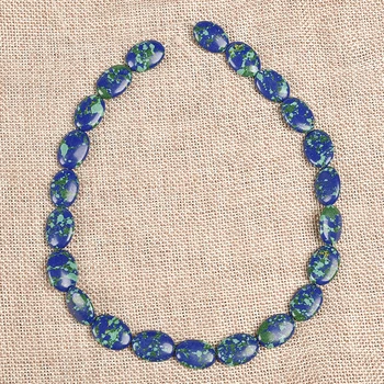 

Oval-shaped smooth Deep blue Turquoise Mix up Light cyan and 17*12*5 MM Syn-thetic Bluish Gold Phoenix turquoise Loose beads