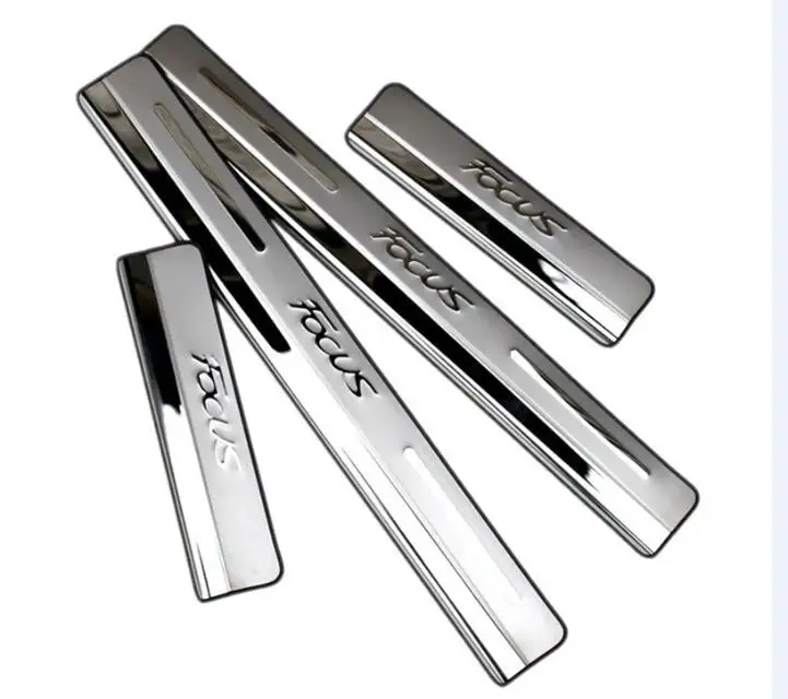 

Car Styling for Ford Focus 2 mk2 2005 2006-2011 stianlesssteel auto door sill protector scuff plate sills guard accessories