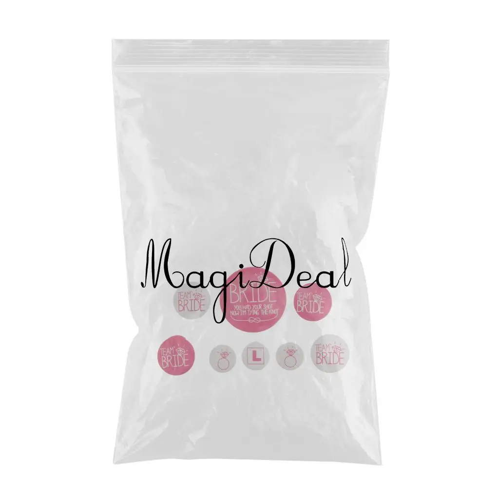 Pack of 8pcs Bridal Party Badge- Wedding Party Buttons - Bridesmaid Gifts, Team Bride, Maid of Honor Party Supplies
