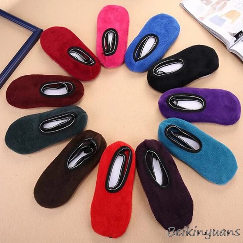 

Spring and Autumn Children's Winter Plus Velvet Floor Socks Men and Women Children's Baby Non-slip Floor Socks Shoe Cover