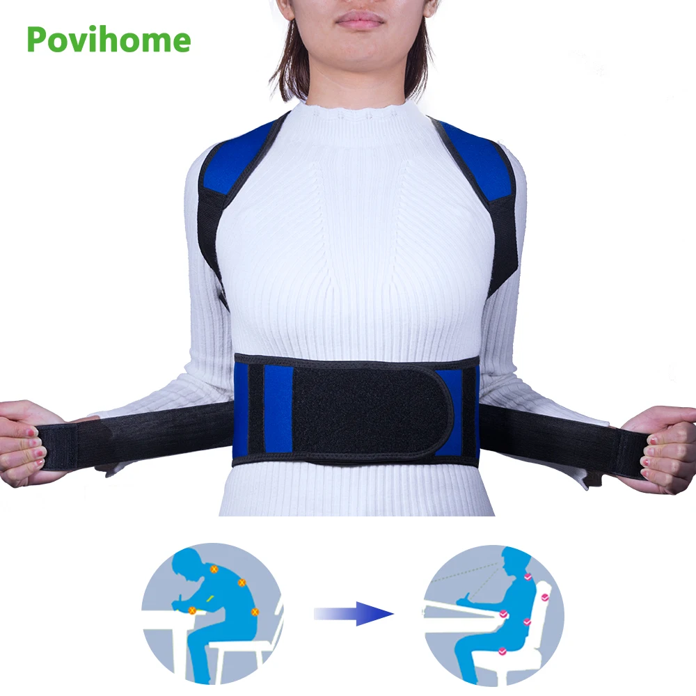 

Unisex Chest Breast Support Belt Band Back Posture Corrector Brace Body Sculpting Strap Back Shoulder Vest Z80101