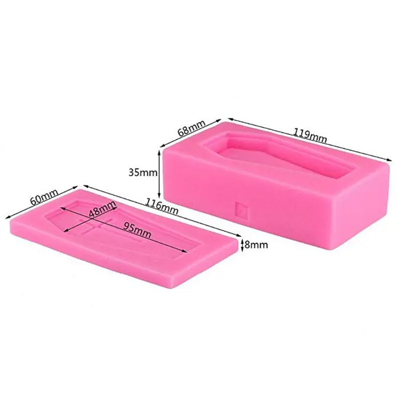 1 Set 3D Cross Coffin Skeleton Skull Silicone Mold for Fondant Resin DIY Resin Jewelry Making Craft Tools Gifts