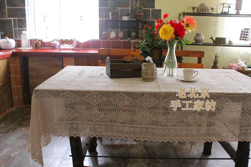 

Pure cotton retro hollowed out crochet knitting tablecloth table mat hook tea several cloth small fresh table cloth cloth