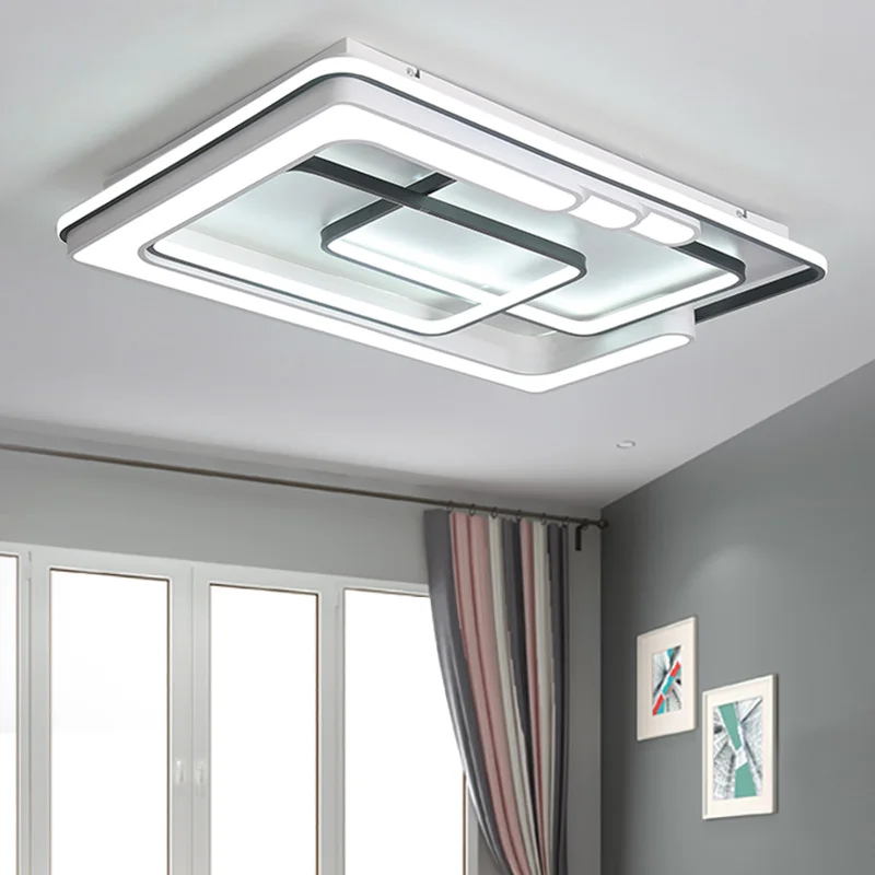 

Surface mounted modern LED chandelier for living room bedroom dining room decoration white square AC85-220V chandelier device