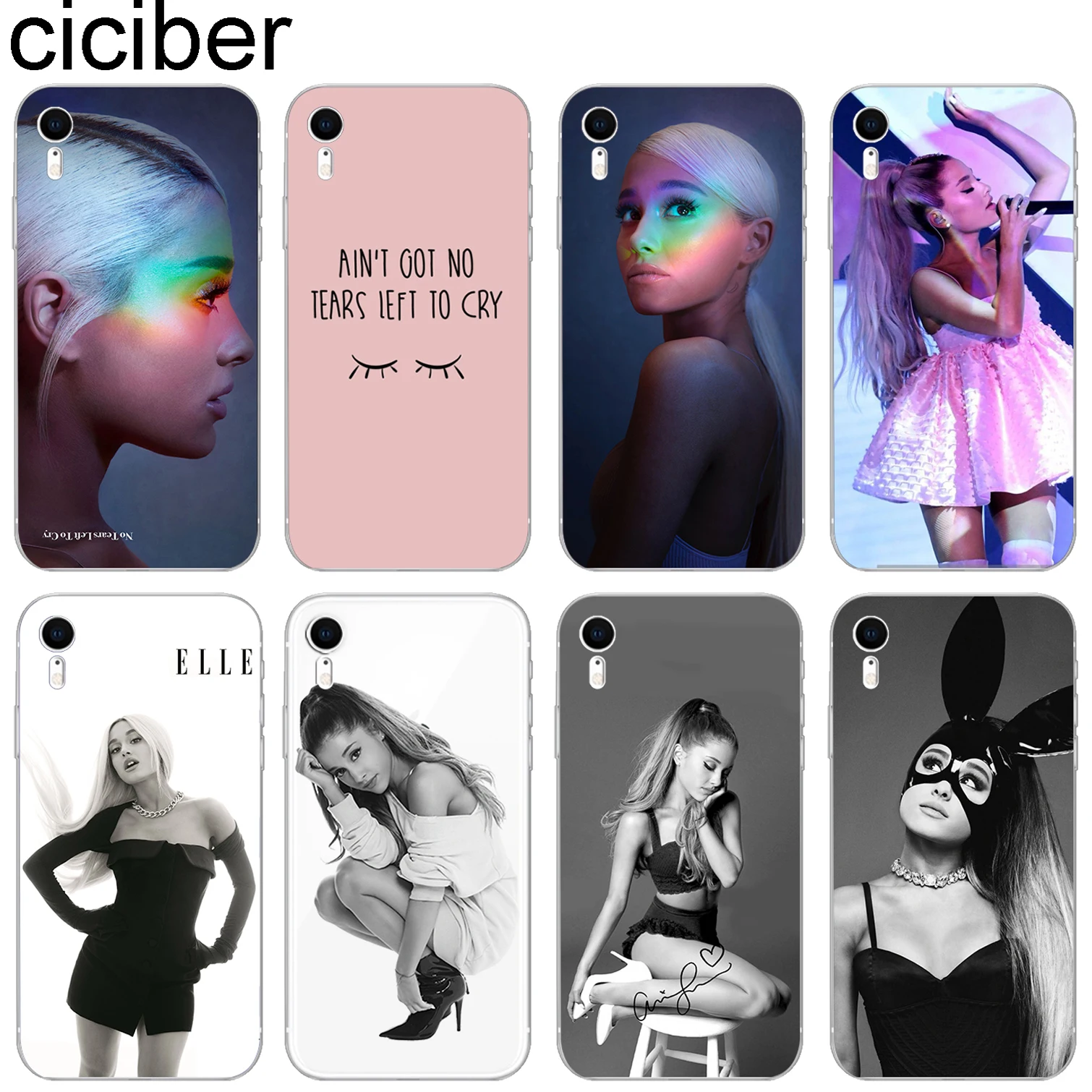 

ciciber Ariana Grande Soft Silicone Phone Cases Cover for Iphone 11 Pro Max 8 7 6 6S Plus 5S SE X XR XS MAX Coque