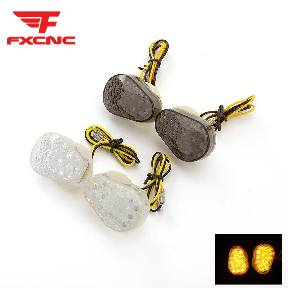

For Kawasaki Ninja ZX7R ZX9R 1996 - 200312V LED Motorccyle Turn Signal Light Indicator Blinker Set For ZRX1200 2001 - 2005