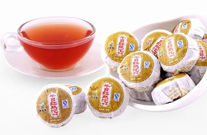 

42pcs Amaranth Puerh tea, Ripe Pu'er tuo cha ,A3PT23, Free Shipping