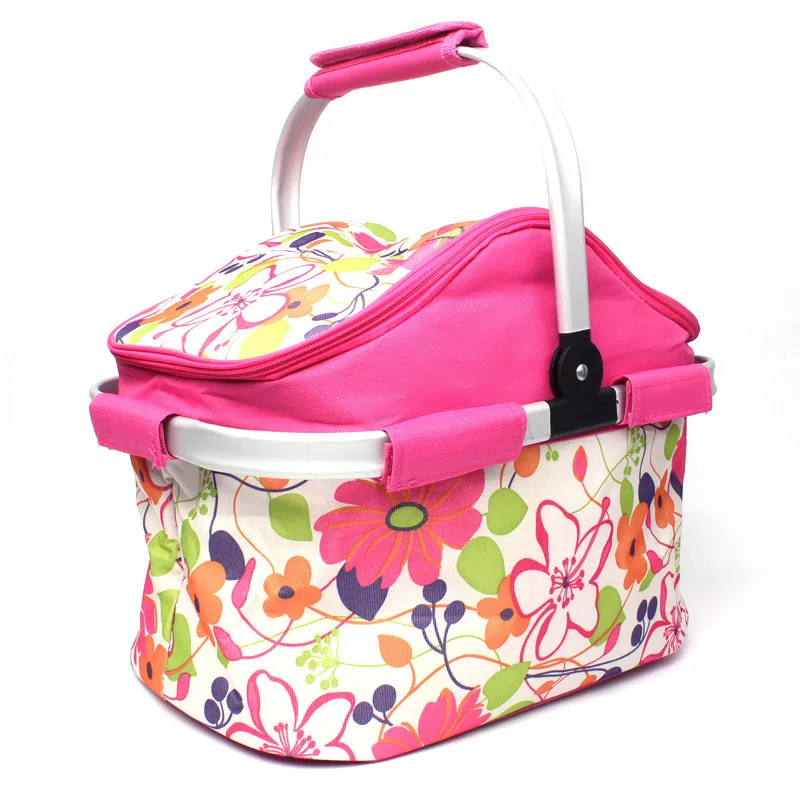 

20L Foldable Picnic Camping Insulated Cooler Cool Hamper Storage Basket Bag Box outdoor Protable picnic Baskets bags