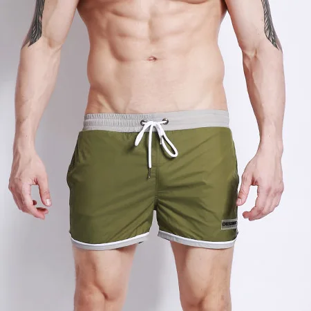 Мужские пляжные шорты для плавания ming бордшорты мужские s бордшорты плюс размер одежда для плавания Мужской купальный костюм Бермуды для серфинга шорты купальные шорты - Цвет: Армейский зеленый