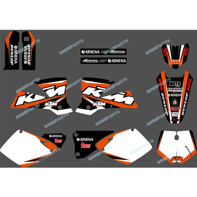 Для KTM SX MXC Набор наклеек СТИКЕРЫ Графика для KTM SX MXC 125/250/380/400/520 1998 1999 2000