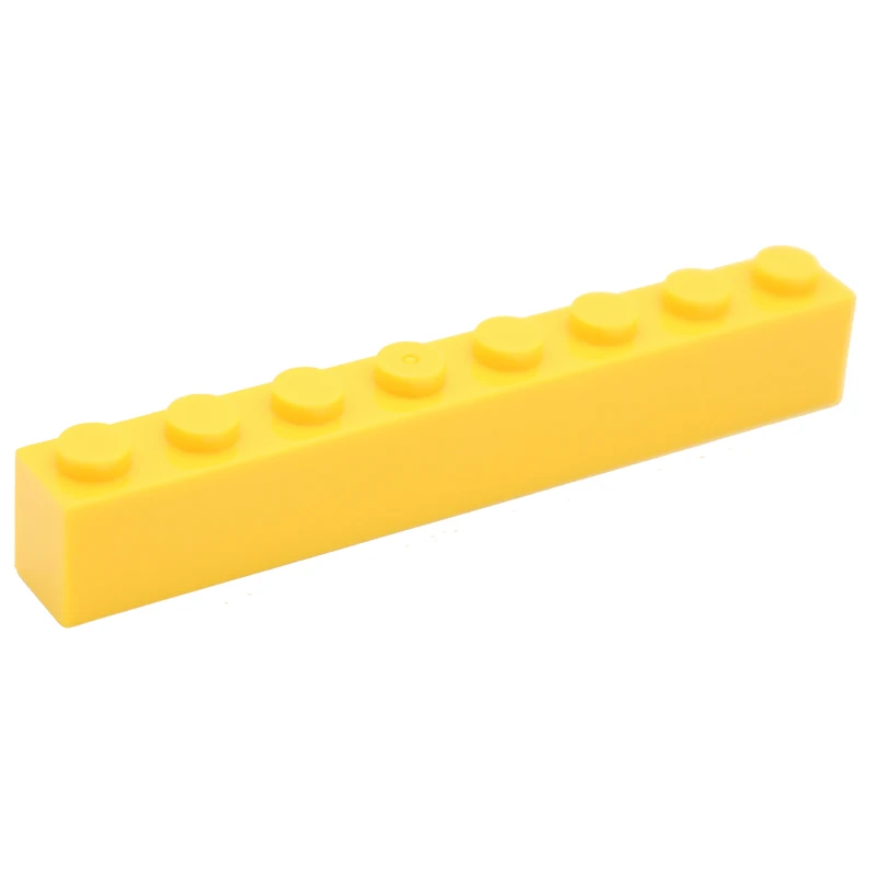 bright yellow Строительные блоки, кирпич 1x8(3 h) 3008 мс DIY просветить основы классические наборы совместим с собирает частицы - Цвет: bright yellow