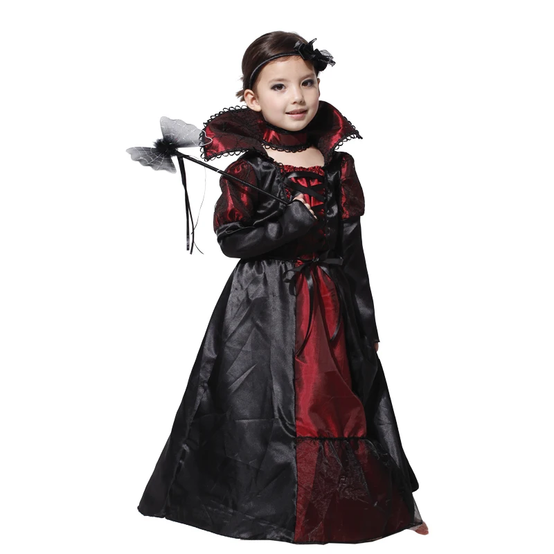 

halloween costume for kids vampire Girls grils Costumes Vampire Queen Prince Cosplay Party Fancy Dress Carnival girl child