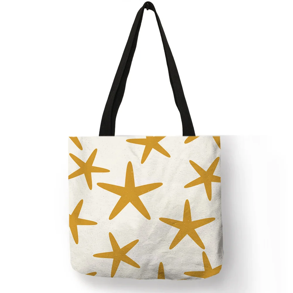 Tote Bag Marine Starfish And Algae Shoulder Bag Handbag for Women Girls