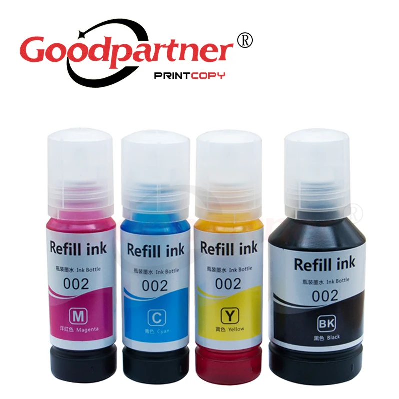 002 заправка чернил для Epson L4158 L4168 L6168 L6178 L6198 черный голубой пурпурный желтый