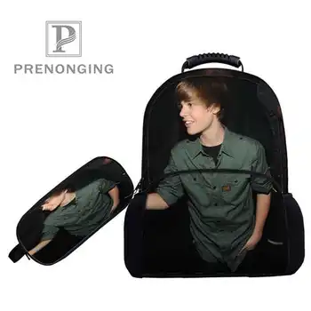 

Custom 17inch Justin BieberBackpacks Pen Bags 3D Printing School Women Men Travel Bags Boys Girls Book Computers Bag#1031-8-Just