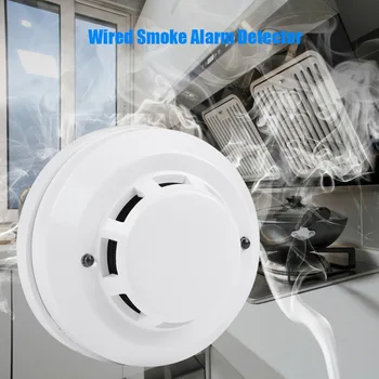

Wired Smoke Alarm Detector Gas Network Analyzer Fire Protection Security Alarm