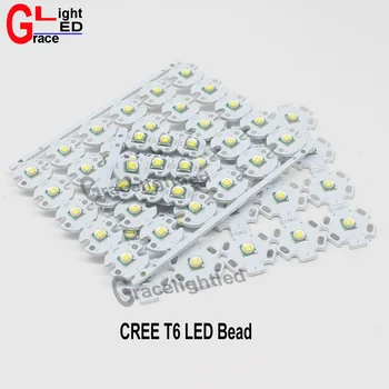 

10PCS CREE XML XM-L T6 U2 LED 10W WHITE 6000-7000k High Power LED Emitter with 12mm 14mm 16mm 20mm PCB for flastlight DIY