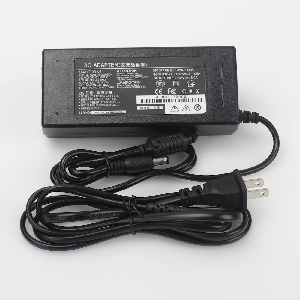 60 Вт питания трансформатор для светодиодные ленты лампы Вход: AC85-265V Выход: DC12V/5A