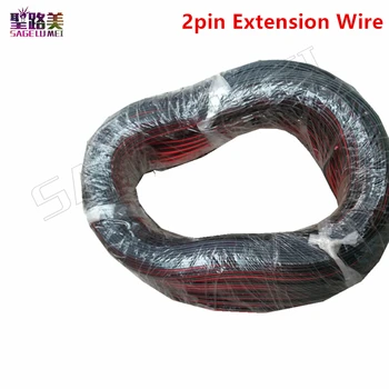 

100m/lot 22awg PVC Insulated Wire, 2pin Tinned Copper Cable, Electrical Wire For 5050 3528 LED Strip Extension Wire Connector