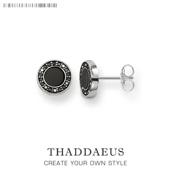 

Round Black Small Stud Earrings,Europe Style Fashion Good Jewerly For Women Men,2018 Gift In 925 Sterling Silver,Super Deals