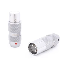 Viborg Pure Copper Rhodium Plated XLR Connector Balance Terminal 3 Pin XM202R Male XLR Plug with XF202R Female XLR Connector viborg 99 998% pure copper 3p male female xlr plug connector jack hifi audio mic cable balance adapter 24k gold rhodium plated