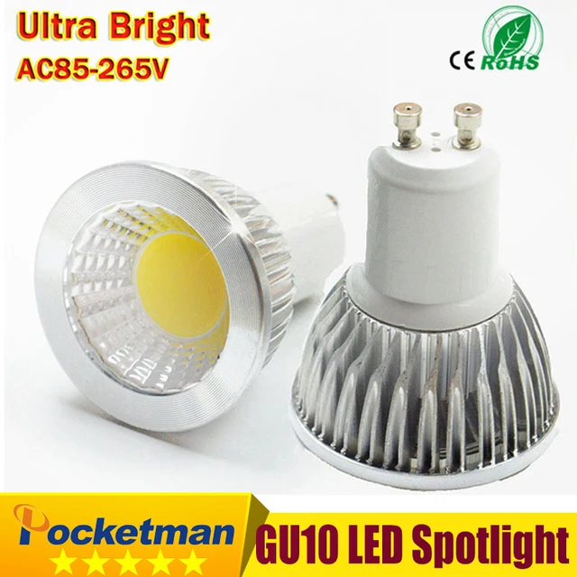 Led Bulb Gu10 Cob Spot Light 6w 9w 12w Spotlight Led Bulb Gu10 Cob Spot Light 6w 9w 12w Spotlight Lamp Dimmable Ac85v 265v Super Bright Free Shipping