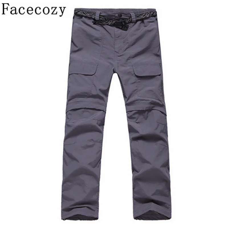 Facecozy, мужские летние быстросохнущие брюки с УФ-защитой, съемные для походов, шорты, дышащие, для рыбалки, тонкие, для путешествий