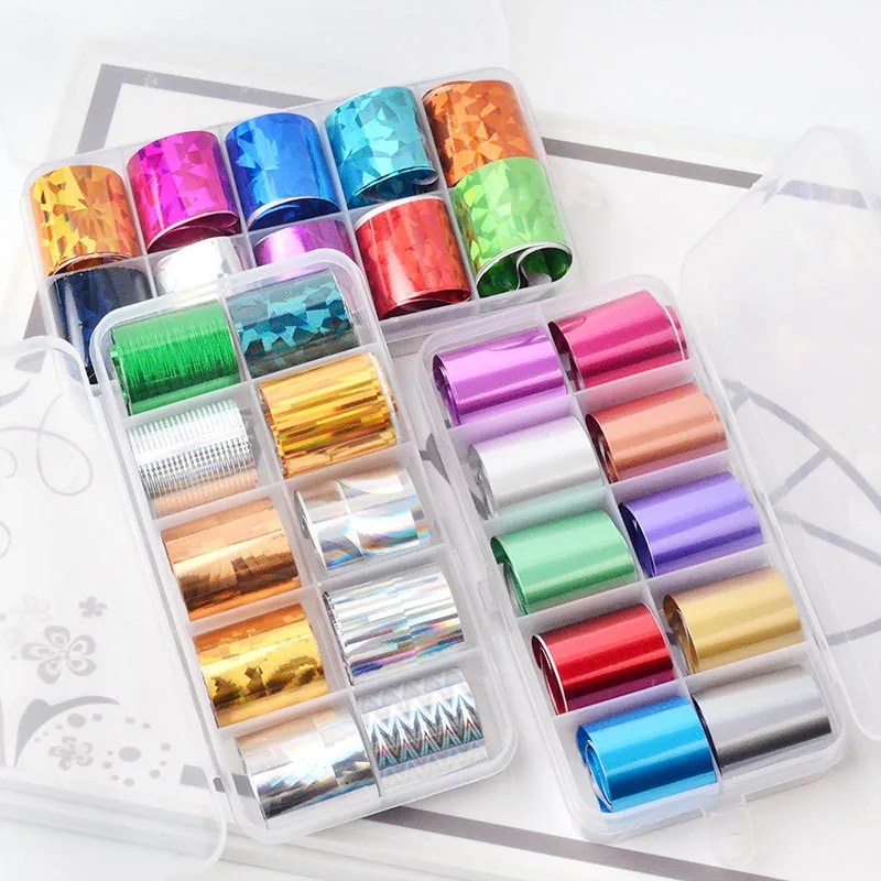 

High quality fashion nail star star sticker transfer paper colorful laser laser star paper 10 mixed nail art decoration