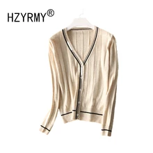 HZYRMY 2018Spring and Autumn New Women's Cashmere Cardigan Fashion V-Neck Loose Short Jacket Wool Knit Soft High Quality Sweater HZYRMY 2018Spring and Autumn New Women's Cashmere Cardigan Fashion V-Neck Loose Short Jacket Wool Knit Soft High Quality Sweater