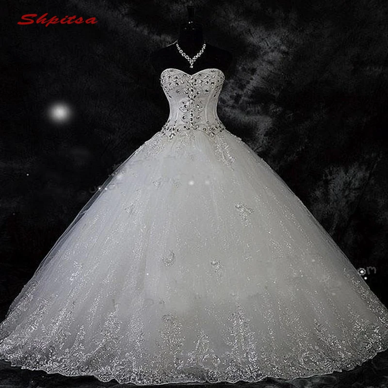 Luxury Lace Ball Gown Wedding Dresses Tulle Plus Size Sweetheart Luxury Lace Ball Gown Wedding Dresses