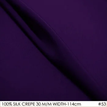 

SILK CREPE DE CHINE 114cm width 30momme100%Natural Silk Fabric Heavy Silk Coat Silk Dress Wedding Decoration Dark Purple NO 53