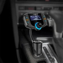 Nero Bluetooth FM Trasmettitore USB Senza Fili Hands Free Car Kit