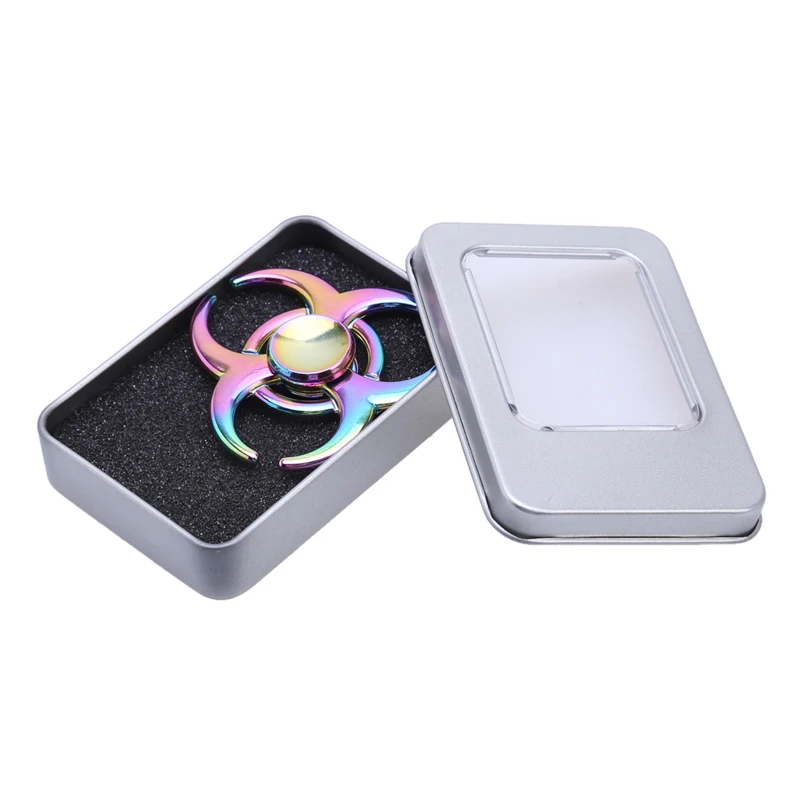 New Rainbow Hand Finger Fidget Spinner Fun Hand Game Desk Focus Toys Anxiety Stress Spinning Top Metal EDC Tri-Spinner Toy New Rainbow Hand Finger Fidget Spinner Fun Hand Game Desk Focus Toys Anxiety Stress Spinning Top Metal EDC Tri-Spinner Toy