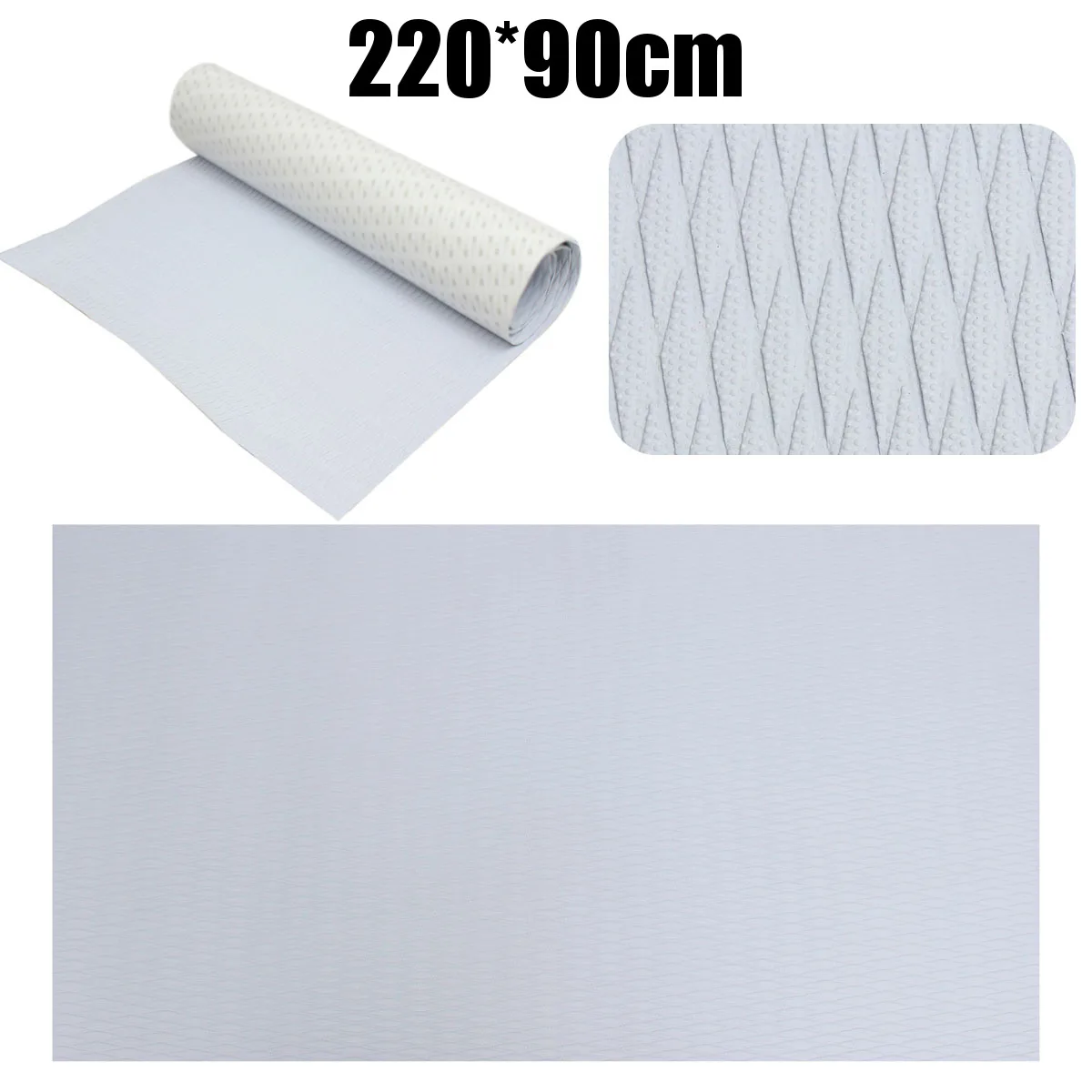 

New 5mm 220cm x 90cm Self-Adhesive EVA Foam RV Boat Decking Sheet Marine Flooring Faux Teak Grey