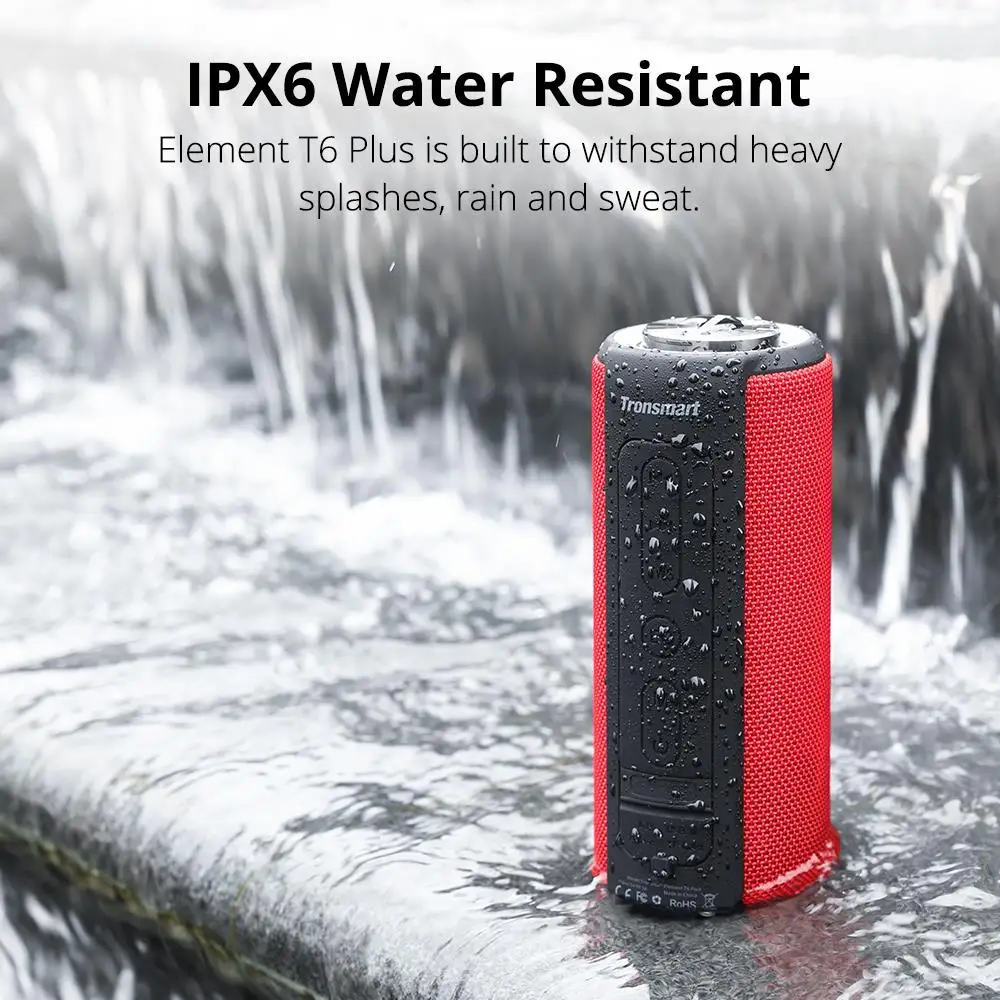 Tronsmart T6 Plus Bluetooth Speaker 3D Deep Bass Soundbar Bluetooth 5.0 IPX6 Waterproof 40W Wireles