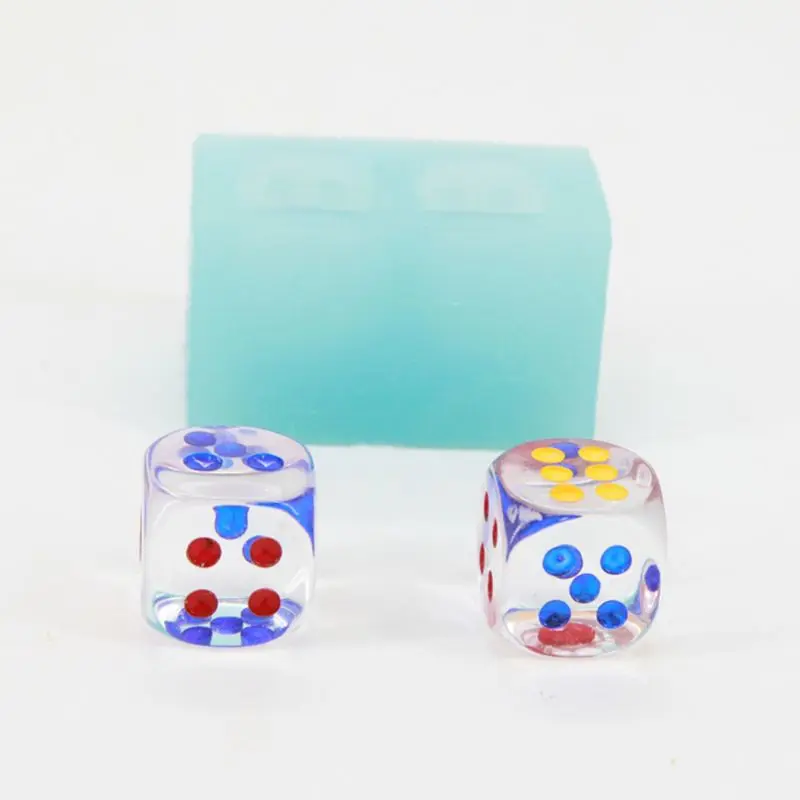 ANGELADY 1 шт. игральные кубические Кости силиконовые формы мыло полимерный литой DIY ювелирных изделий ремесло инструменты случайных цветов