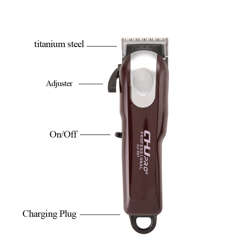 Перезаряжаемые USB разъем стрижки волос Электрический триммер Clipper Для мужчин Профессиональный Водонепроницаемый стрижка машина